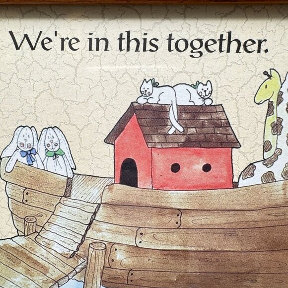 Noahs Ark Child Baby Room Art Prints In Oak Frames 6"x8" Set Of 2 1993 - 96 - Picture 12 of 13